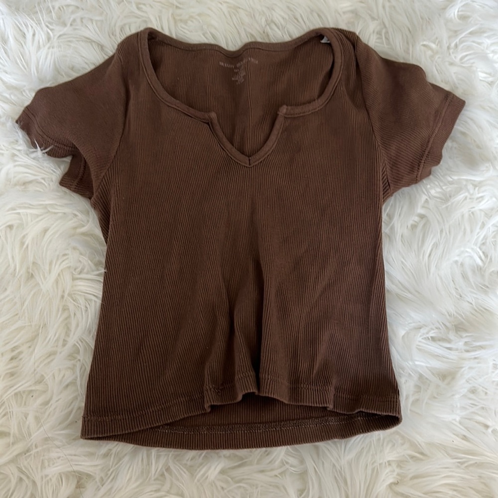 brandy ripped cropped short sleeve